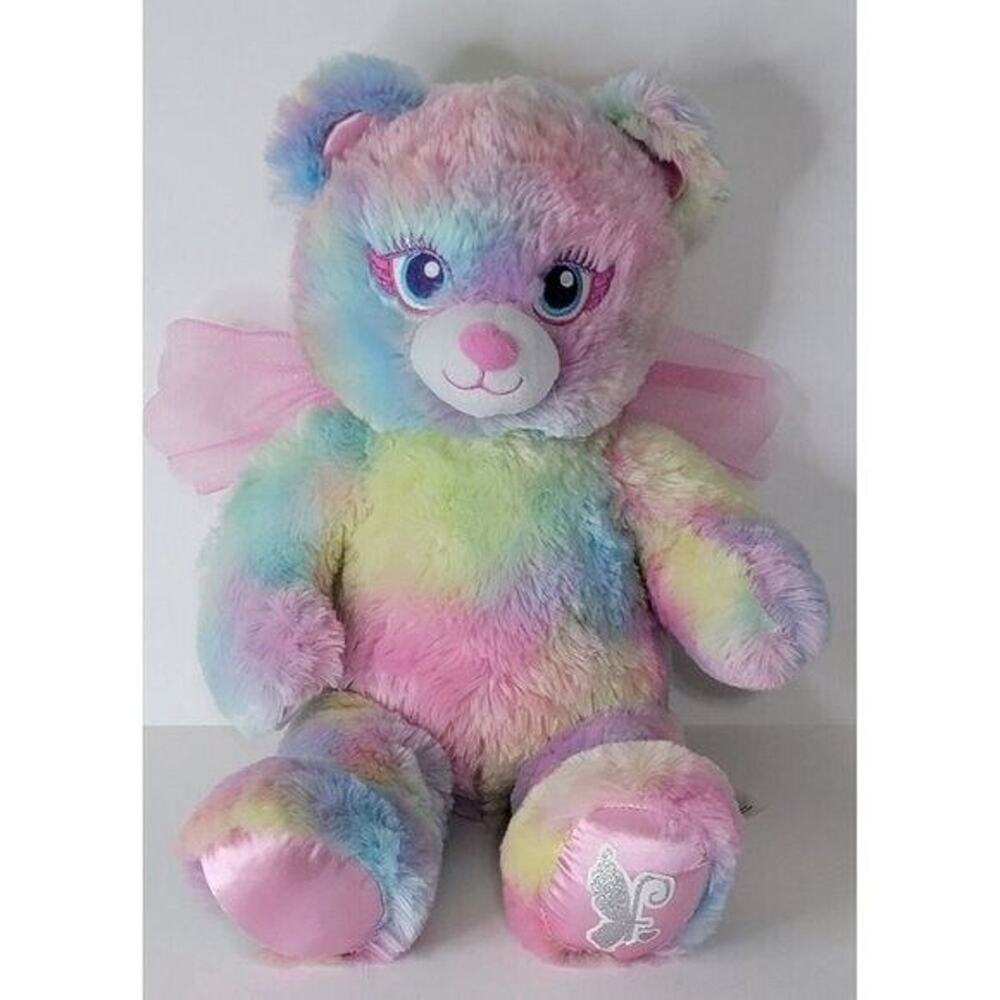 Build A Bear Beary Fairy Friends Plush Stuffed Animal Bear Pastel Tie Dye 16”
